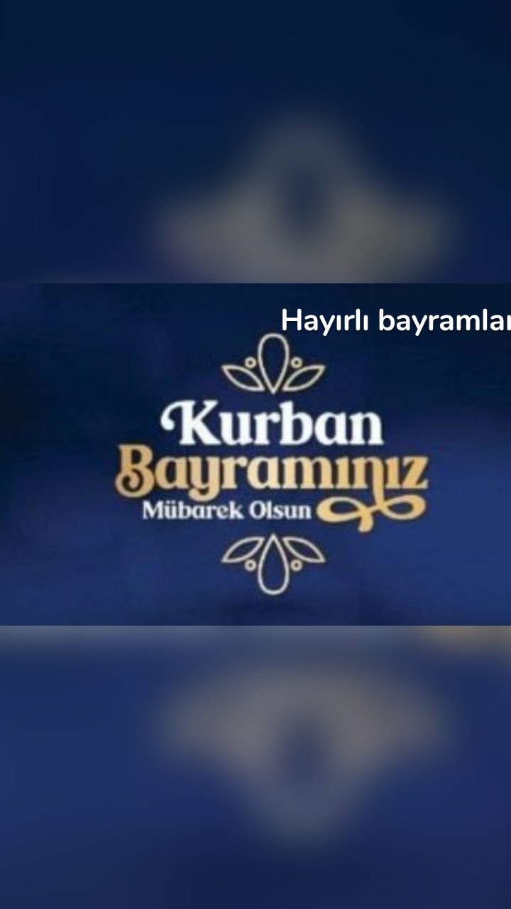 Hayırlı bayramlar
